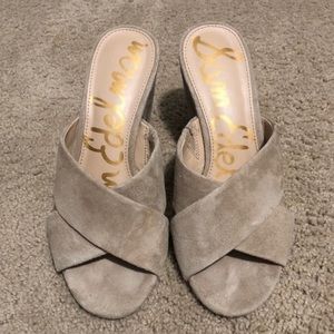 Sam Edelman Wedge Slide Sandals Nude 5.5
